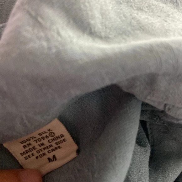 Batick Bay Men’s 100% Washable Silk Button Front Short Sleeve Collared Shirt M - Picture 5 of 5